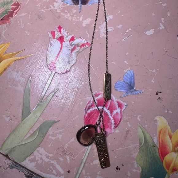 Elegant Bronze inspirational quote necklace - Picture 1 of 6